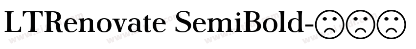 LTRenovate SemiBold字体转换